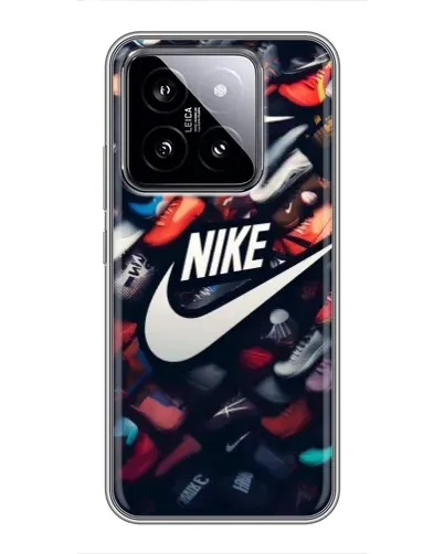 Чехол для Xiaomi 14 с картинкой «Коллекция кроссовок Nike»
