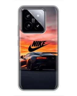 Чехол для Xiaomi 14 с картинкой «Nike и суперкар»