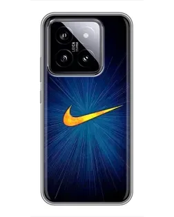 Чохол для Xiaomi 14 з картинкою «Синій пульс Nike» Чохол для Xiaomi 14 з картинкою «Синій пульс Nike»