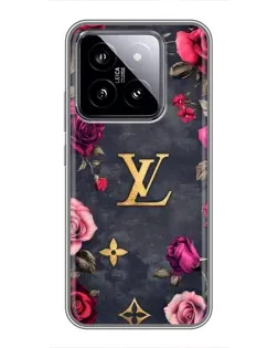 Чехол для Xiaomi 14 с картинкой «Цветочный Louis Vuitton»