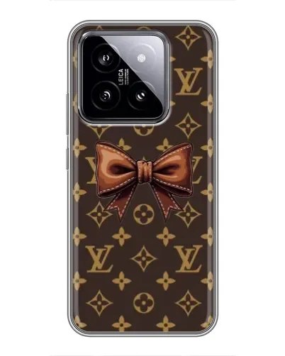 Чехол для Xiaomi 14 с картинкой «LV с бантом»