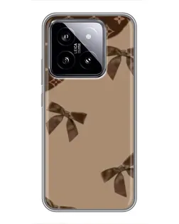 Чехол для Xiaomi 14 с картинкой «LV — кофейный атлас»
