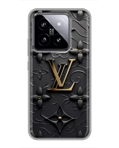 Чехол для Xiaomi 14 с картинкой «Кожаная текстура LV»