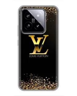 Чехол для Xiaomi 14 с картинкой «LV — золотые искры»