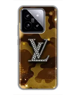Чехол для Xiaomi 14 с картинкой «Камуфляжный Louis Vuitton»