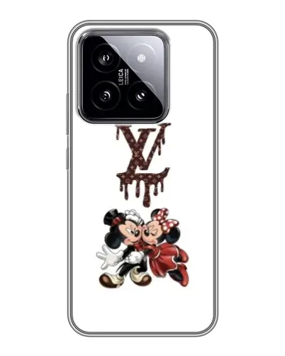 Чехол для Xiaomi 14 с картинкой «LV и Микки Маус»