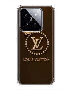 Чехол для Xiaomi 14 с картинкой «LV — золотая печать»