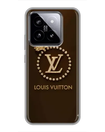 Чехол для Xiaomi 14 с картинкой «LV — золотая печать»