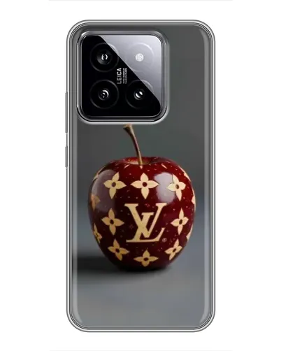 Чехол для Xiaomi 14 с картинкой «Красное яблоко LV»
