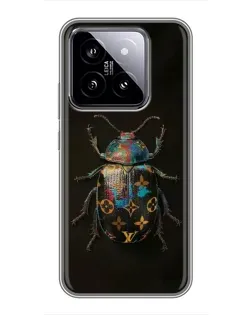 Чехол для Xiaomi 14 с картинкой «LV — мраморный принт»