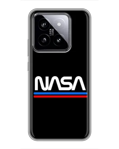 Чехол для Xiaomi 14 с картинкой «NASA — классика Red Blue»