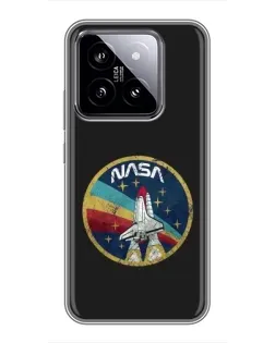 Чехол для Xiaomi 14 с картинкой «NASA — эмблема миссии»