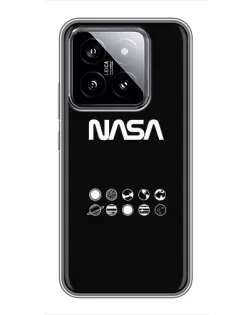 Чехол для Xiaomi 14 с картинкой «NASA — технический принт»
