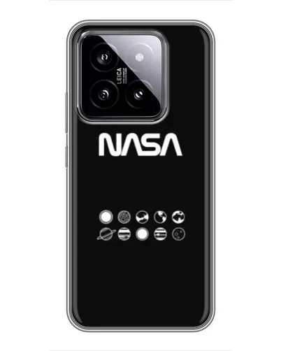 Чехол для Xiaomi 14 с картинкой «NASA — технический принт»