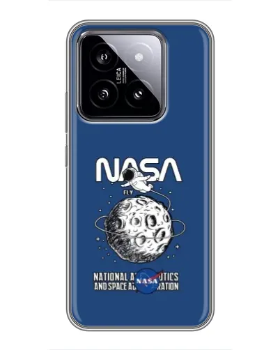 Чехол для Xiaomi 14 с картинкой «NASA — лунная миссия»