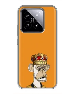Чехол для Xiaomi 14 с картинкой «Золотая обезьяна Bored Ape»