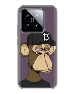 Чехол для Xiaomi 14 с картинкой «Bored Ape в кепке»