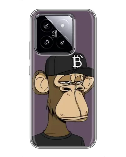 Чехол для Xiaomi 14 с картинкой «Bored Ape в кепке»
