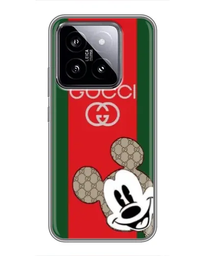 Чехол для Xiaomi 14 с картинкой «Gucci — полосы и Микки» Чехол для Xiaomi 14 с картинкой «Gucci — полосы и Микки»