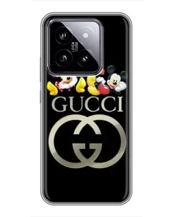 Чехол для Xiaomi 14 с картинкой «Gucci — герои Disney»