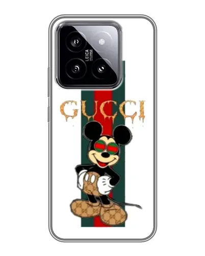 Чехол для Xiaomi 14 с картинкой «Микки Маус Gucci — полосы» Чехол для Xiaomi 14 с картинкой «Микки Маус Gucci — полосы»