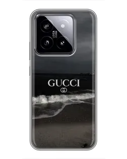 Чехол для Xiaomi 14 с картинкой «Gucci — морской прибой»