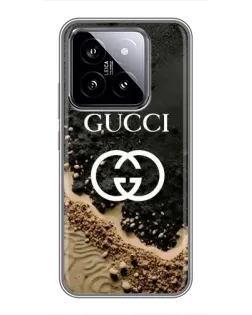 Чехол для Xiaomi 14 с картинкой «Gucci — песчаные дюны»