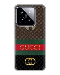 Чехол для Xiaomi 14 с картинкой «Gucci — брендированный десерт»