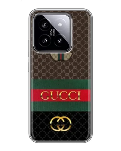 Чехол для Xiaomi 14 с картинкой «Gucci — брендированный десерт» Чехол для Xiaomi 14 с картинкой «Gucci — брендированный десерт»