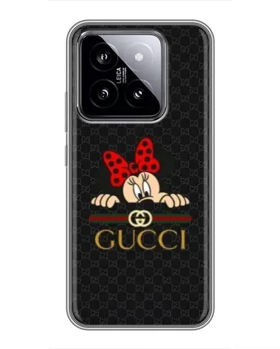 Чехол для Xiaomi 14 с картинкой «Минни Маус Gucci — черный» Чехол для Xiaomi 14 с картинкой «Минни Маус Gucci — черный»