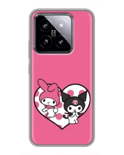 Чохол для Xiaomi 14 з картинкою «Kuromi та My Melody»