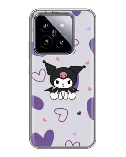 Чохол для Xiaomi 14 з картинкою «Kuromi та лавандові серця»