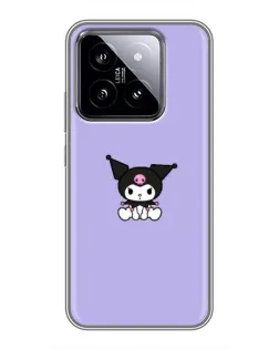 Чохол для Xiaomi 14 з картинкою «Kuromi — фіолетовий мінімалізм»