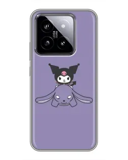 Чохол для Xiaomi 14 з картинкою «Kuromi на ліловому фоні»
