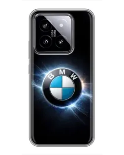 Чохол для Xiaomi 14 з картинкою «BMW — неонове сяйво»