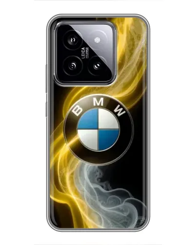 Чохол для Xiaomi 14 з картинкою «Золотистий дим BMW»