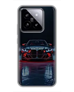 Чохол для Xiaomi 14 з картинкою «BMW на мокрій дорозі»