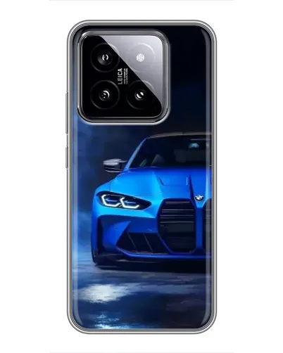 Чохол для Xiaomi 14 з картинкою «Блакитна BMW M4»