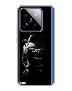 Чохол для Xiaomi 14 з картинкою «Силует BMW в темряві»