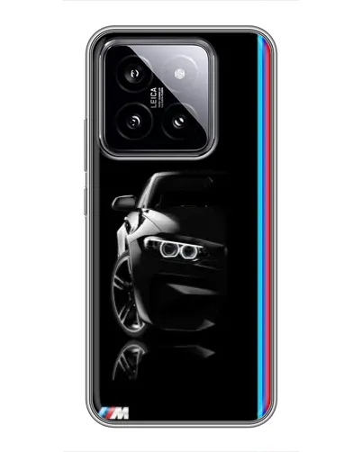 Чохол для Xiaomi 14 з картинкою «Силует BMW в темряві»