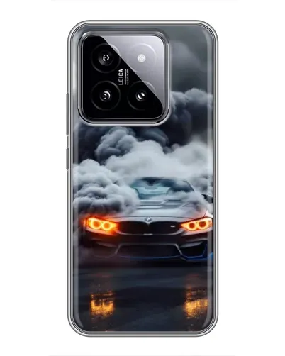 Чохол для Xiaomi 14 з картинкою «BMW у диму»