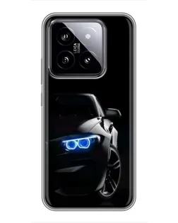 Чехол для Xiaomi 14 с картинкой «BMW — ночной взгляд»
