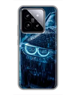 Чехол для Xiaomi 14 с картинкой «BMW под дождем»