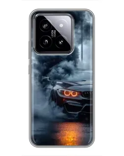 Чехол для Xiaomi 14 с картинкой «BMW M-Power — абстракция»