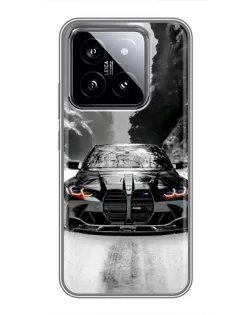 Чехол для Xiaomi 14 с картинкой «BMW — акварельный дрифт»