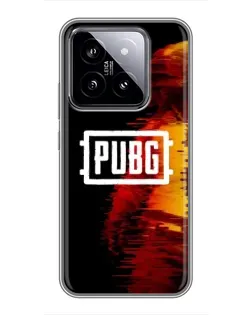 Чехол для Xiaomi 14 с картинкой «Яркий логотип PUBG»