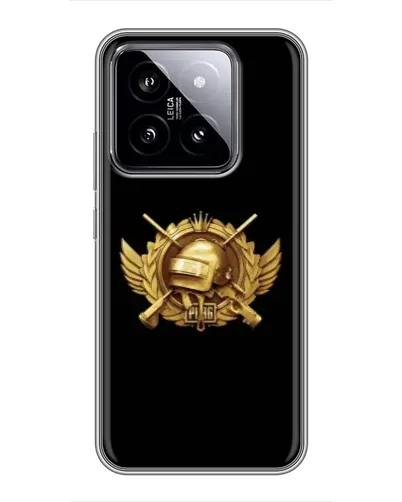 Чохол для Xiaomi 14 з картинкою «PUBG — помаранчевий градієнт»