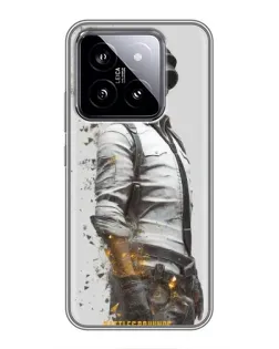 Чохол для Xiaomi 14 з картинкою «PUBG — боєць у пилу»