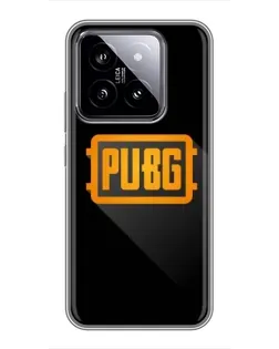Чохол для Xiaomi 14 з картинкою «PUBG — рамка лого»