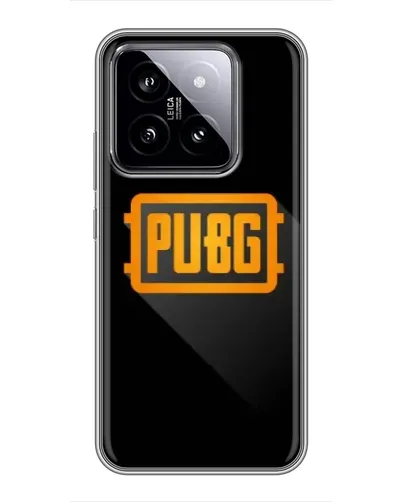 Чохол для Xiaomi 14 з картинкою «PUBG — рамка лого»